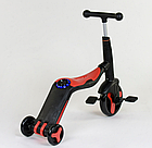 Самокат беговел-велосипед 3в1 Best Scooter JT 28288 СВІТЛО, 8 МЕЛОДІЙ, ЗВУКИ МОТОРА, фото 5