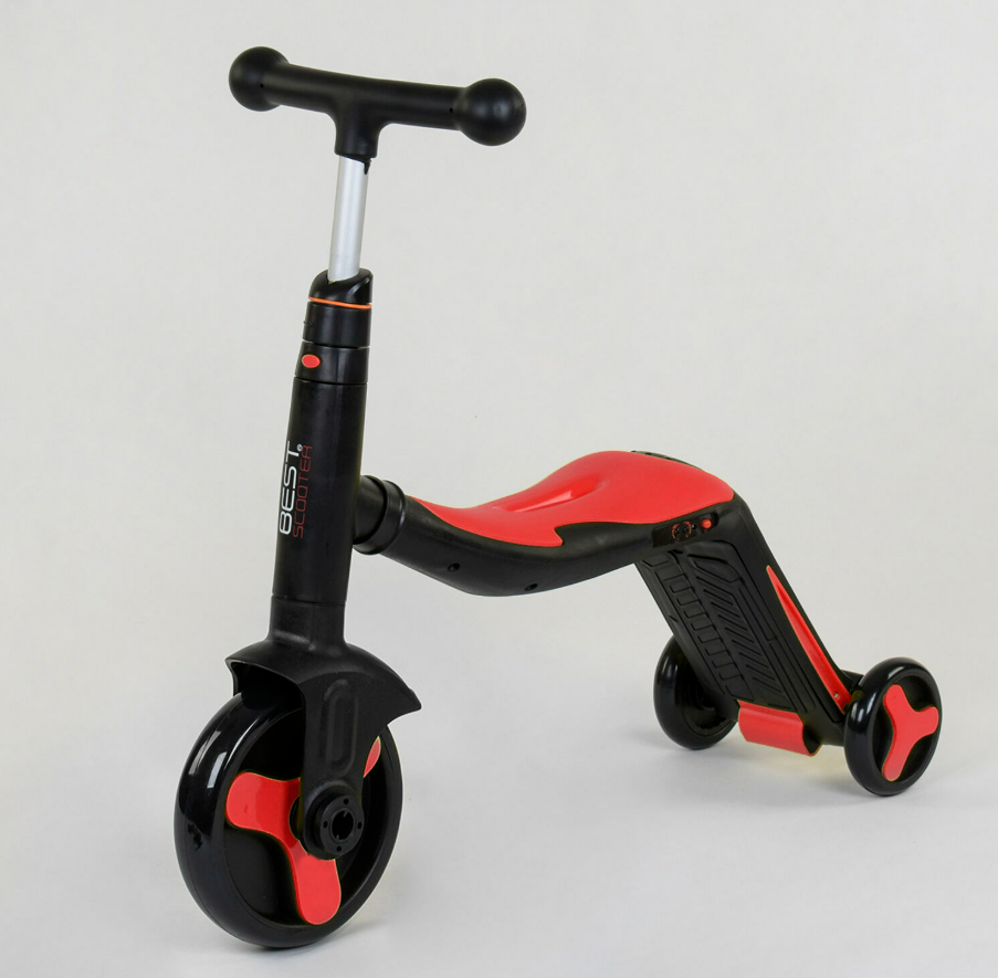 Самокат беговел-велосипед 3в1 Best Scooter JT 28288 СВІТЛО, 8 МЕЛОДІЙ, ЗВУКИ МОТОРА