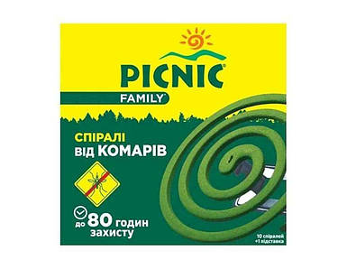 Спіралі від комарів (10 шт) Picnic Family (012) ТМ PICNIC