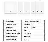 Чотирьох клавішний розумний бездротовий вимикач, перемикач сцен Zigbee, Tuya Smart Life, фото 3