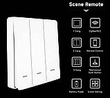 Трьох клавішний розумний бездротовий вимикач, перемикач сцен Zigbee, Tuya Smart Life, фото 4