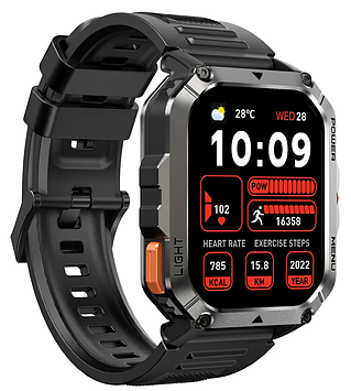 Смарт-годинник Blackview W70 Pro Black 2.01-inch 900mAh LED Flashlight + Компас Глобальна версія!