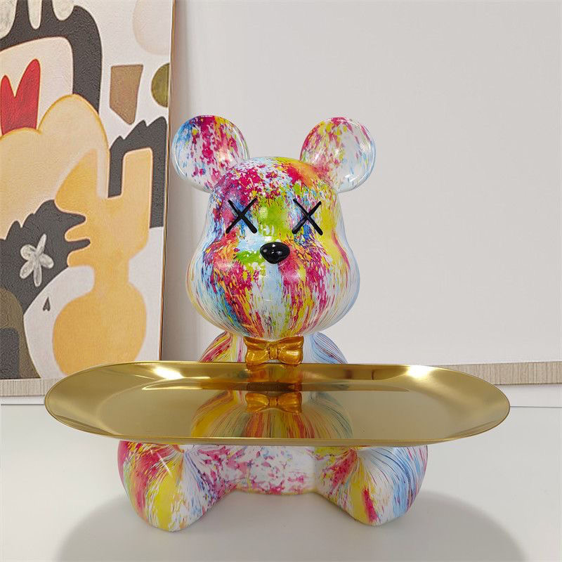 Стильний ведмідь-органайзер - ключниця-скарбничка у стилі BE@RBRICK, 23 см