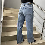 Джинси жіночі палаццо котон широкі труби прямі 25 блакитні, фото 5