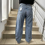 Джинси жіночі палаццо котон широкі труби прямі 25 блакитні, фото 6