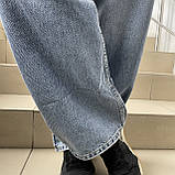 Джинси жіночі палаццо котон широкі труби прямі 25 блакитні, фото 8
