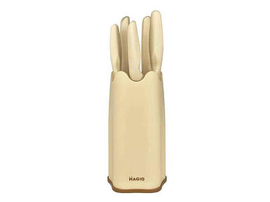 Набір ножів універсальний кухонний MG-1090, 5 кух. ножівпідставка, нерж.сталь ТМ MAGIO