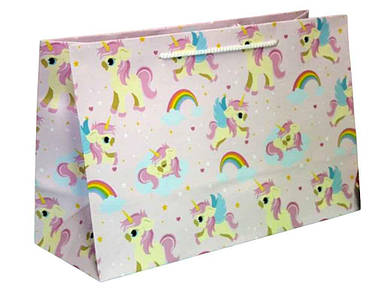 Пакет подарунковий горизонтальний 22,5*35*13,5см №БГ-317КРТ ТМ УПАКОВКИН