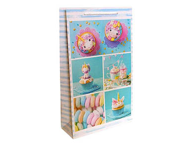 Пакет подарунковий вертикальний 40*24*9см №ПАК БВ-1055КРТ ТМ УПАКОВКИН