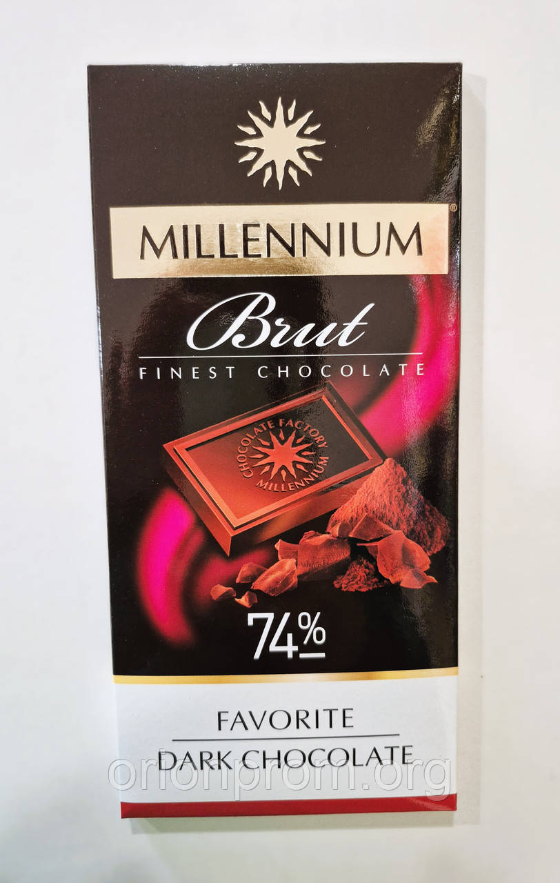 Шоколад Millennium Favorite Brut 74% гіркий 100 г, фото 1