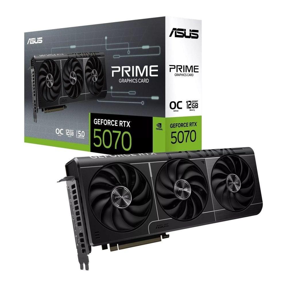 Видеокарта ASUS Prime RTX 5070 - фронтальный вид