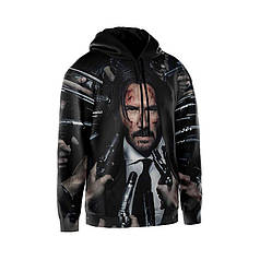 Худі чоловіче з принтом «Кіану Рівз. Джон Уік. Keanu Reeves. John Wick»
