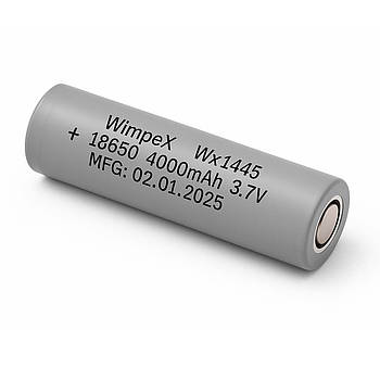 Акумуляторна батарея Li-ion 18650-4000mah, WX-1445, 1шт/ Багаторазова батарейка / Акумулятор літій-іонний
