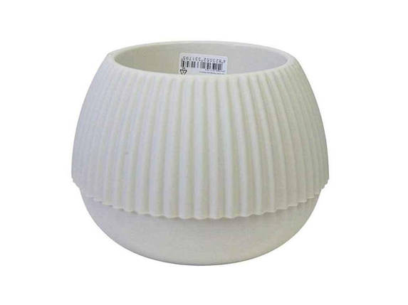 Вазон для квітів 1,3л Бохо d14 Біла роза ТМ АЛЕАНА FG, фото 1