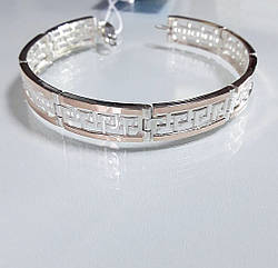 Срібний браслет з золотими накладками