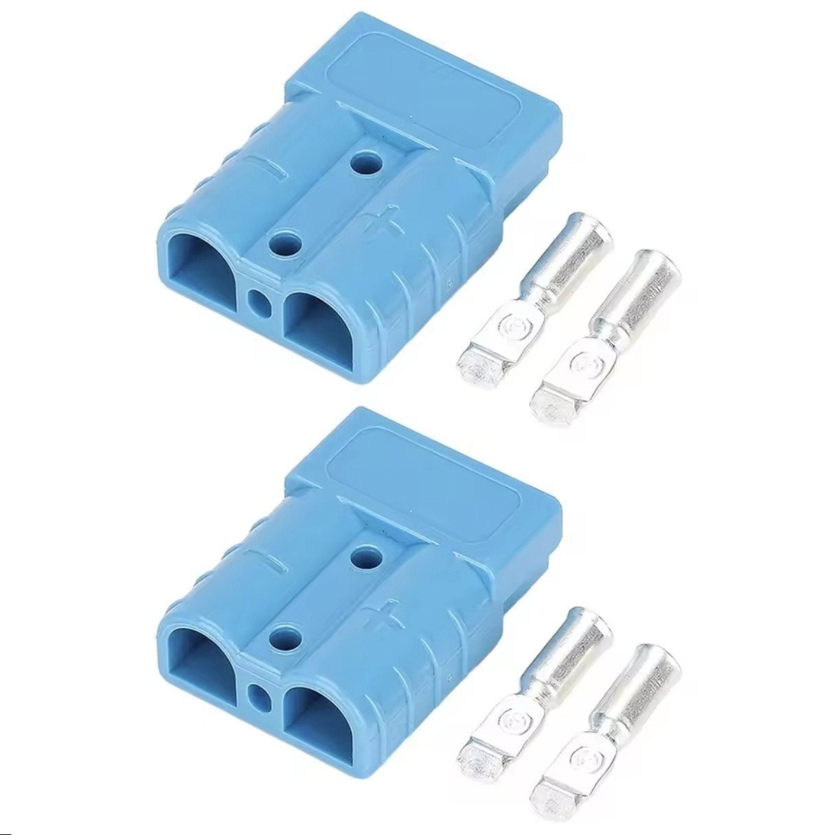 Конектор, роз'єм Леонардо 600 вольтів 50 ампер комплект 2 шт. синій, фото 1
