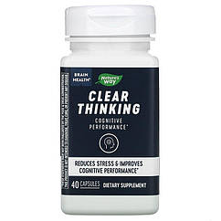 Здоров'я мозку, Clear Thinking, Nature's Way, ясність мислення, 40 капсул