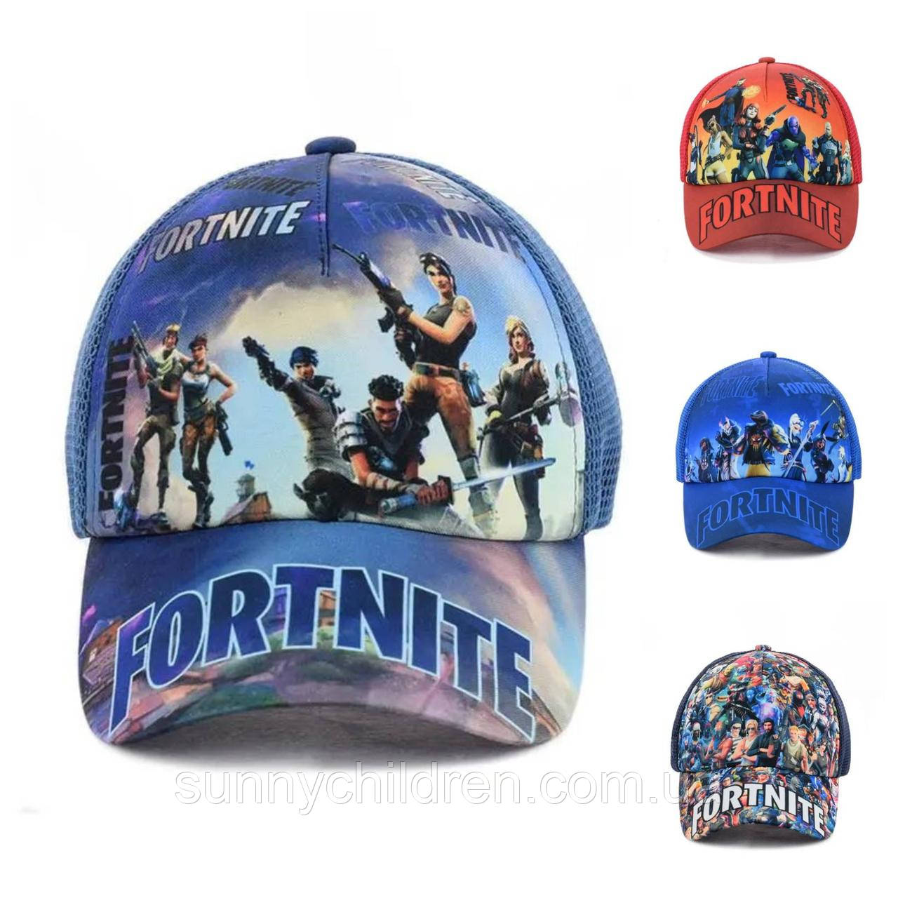 Дитячі бейсболки з принтом Fortnite