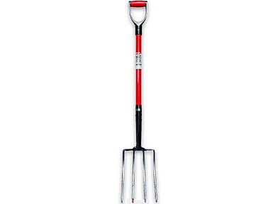 Вила копальні металеві L=300мм 4-ка з ручкою Fiberglass арт.4499 ТМ WOFFMANN FG