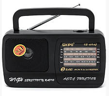 Радіоприймач KIPO KB-409, FM радіо, AUX, корпус пластмас, Black, BOX