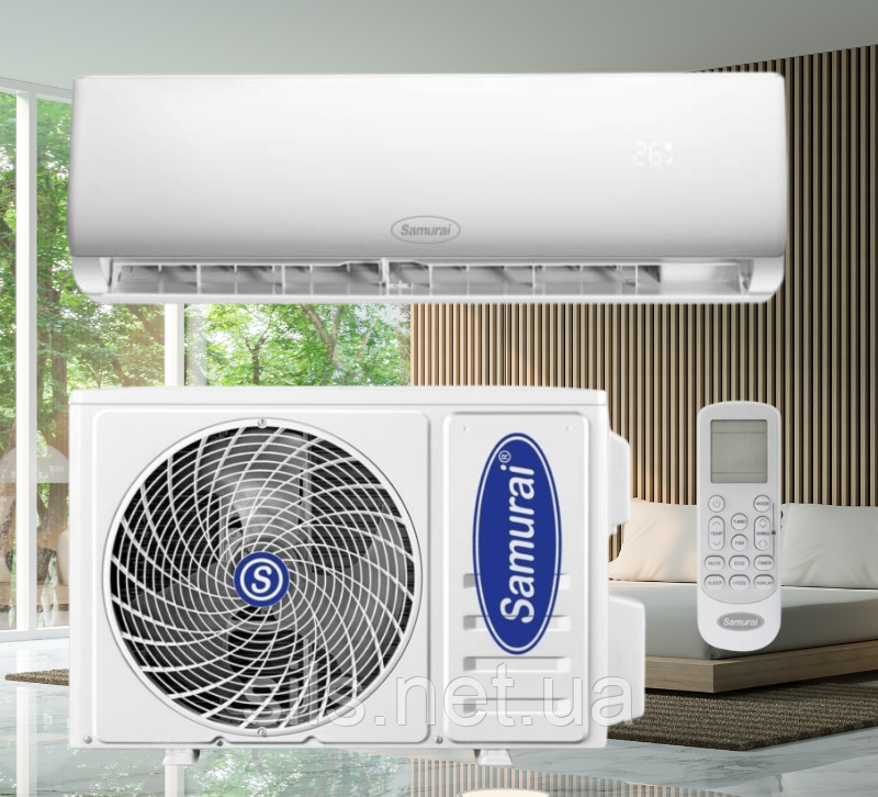 Кондиціонер Samurai Elite SMA-09HRN8T ON/OFF 2,5 кВт, до 25 кв.м, робота при -7/+43°C, 220 В