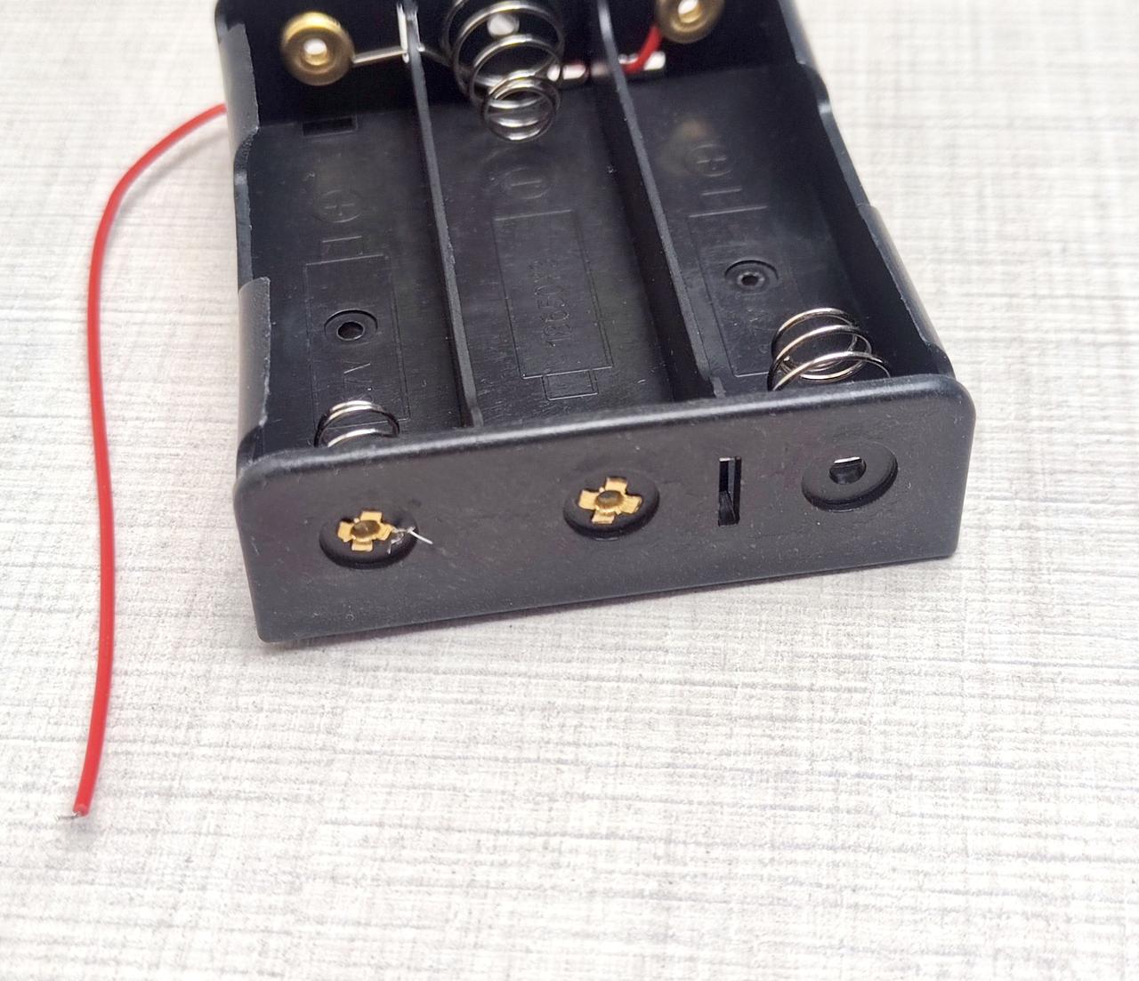 Холдер тримач DIY акумулятора 18650 3 секц. з кабелем