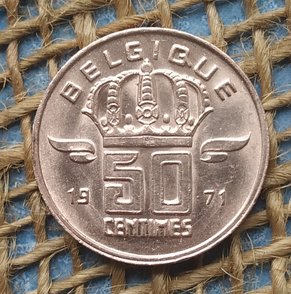 50 сантимiв 1971 року. Бельгiя