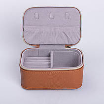 Скринька для прикрас з еко шкіри на блискавці міні органайзер для ювелірних виробів, фото 4