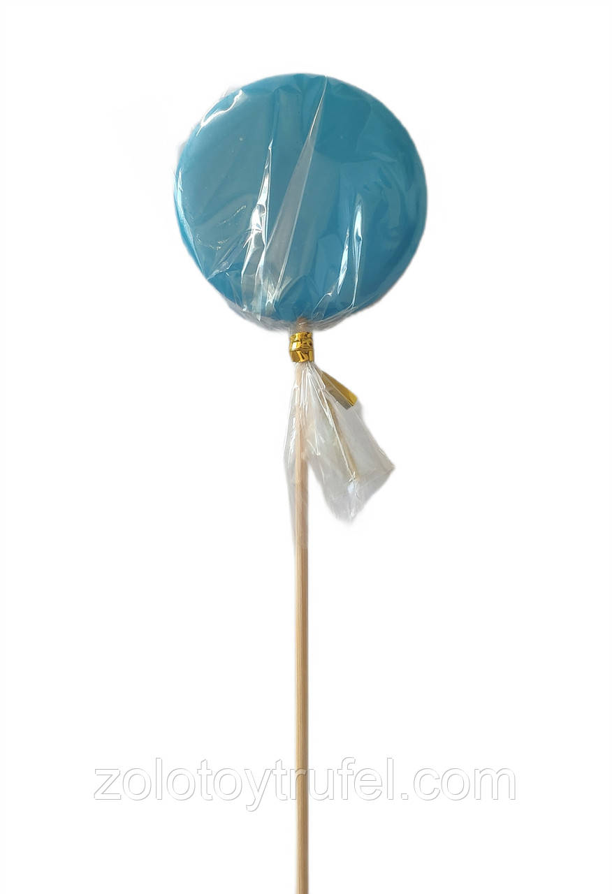 Льодяник (карамельний) круглий синій, фото 1