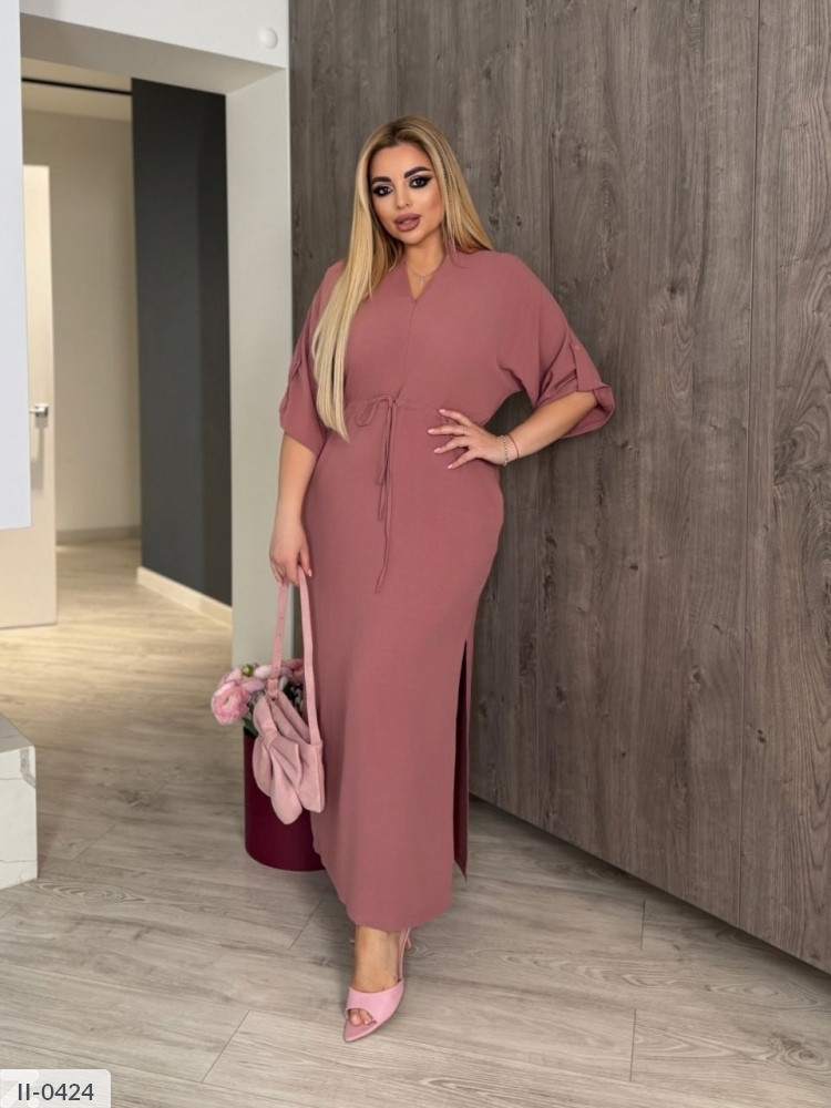 Плаття жіноче однотонне базове повсякденне прогулянкове тонке літнє прямого фасону батал