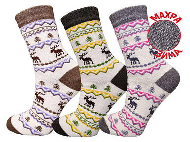 Шкарпетки 315 WS махрові олені світлий мікс р.36-40 12пар ТМ Житомир FG