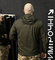 ТОНКА вітровка літня водонепроникна Attam Темна Олива Розмір XL (23963), фото 5