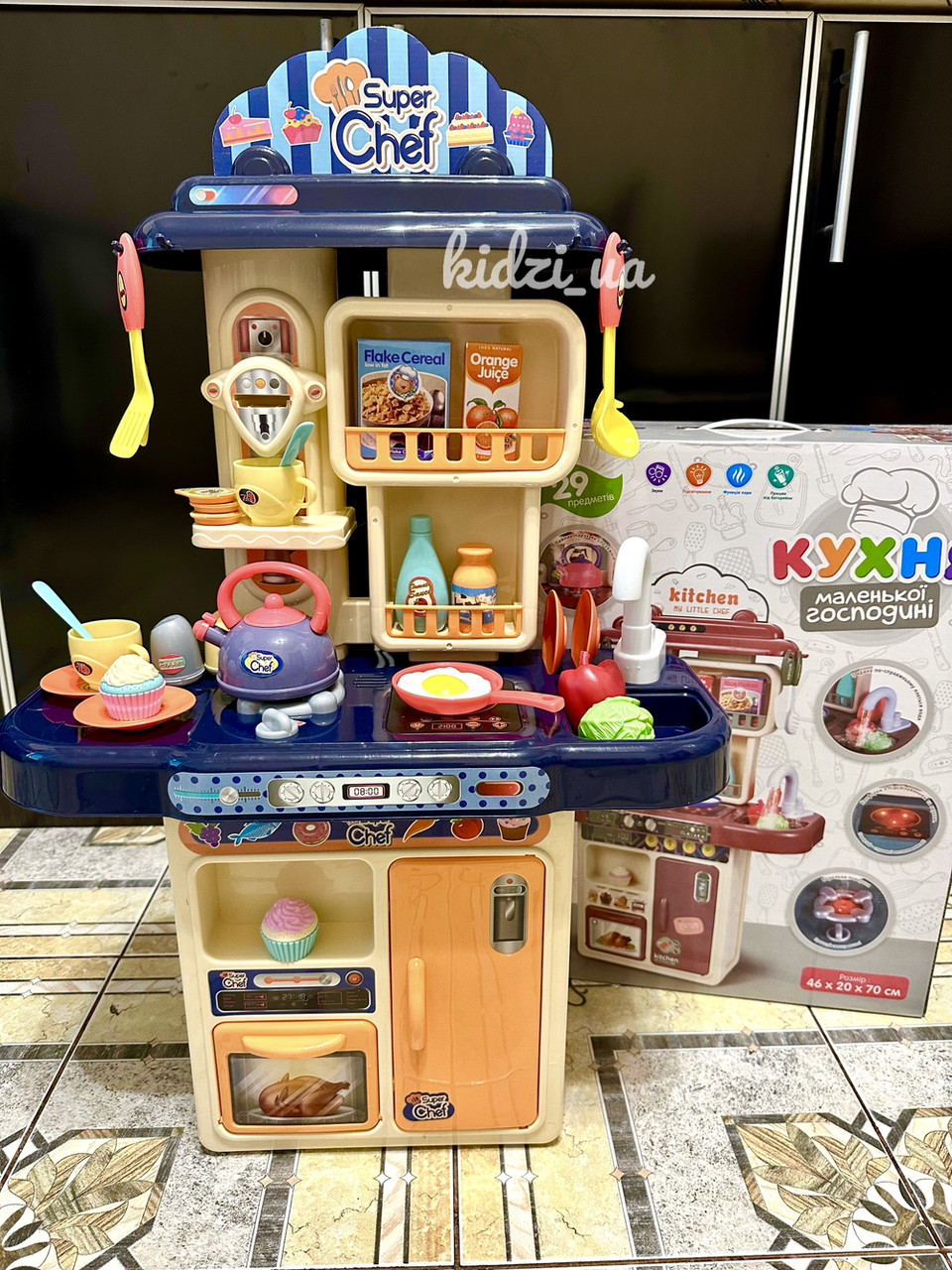 Кухня Limo Toy 16854С вода, пара, плита, духовка, 28 предметів, звук, світло, фото 1