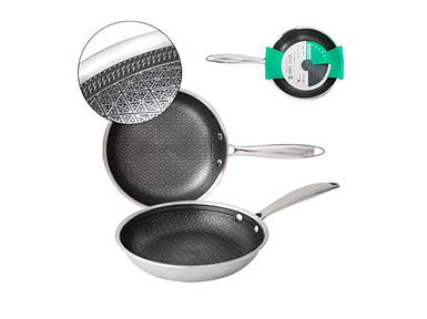 Сковорода нержавіюча сталь 20см PFLUON покриття із захисною насічкою ТМ TOSCANA FG