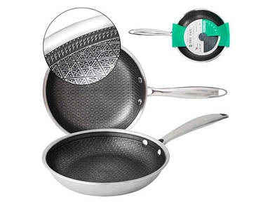 Сковорода нержавіюча сталь 26см PFLUON покриття із захисною насічкою ТМ TOSCANA FG