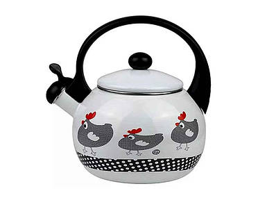 Чайник 2,2л емальований зі свистком 1032 ТМ KAMILLE FG
