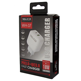 Мережевий зарядний пристрій Walker WH-37 18W White
