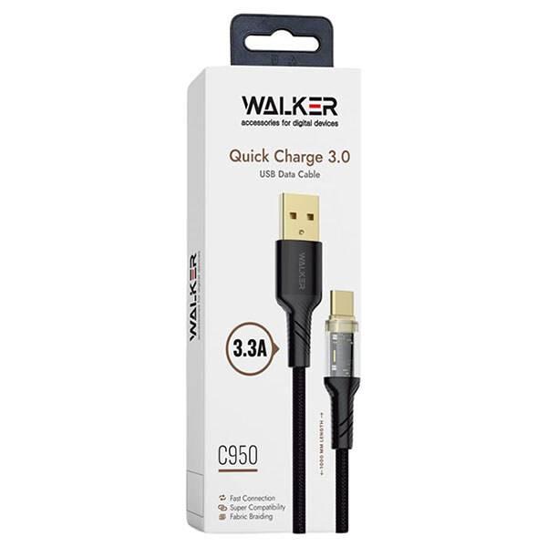 Дата-кабель USB-A - Lightning WALKER C950 3.3А 1м