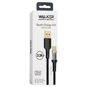 Дата-кабель USB-A - Lightning WALKER C950 3.3А 1м