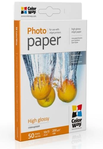 Фотопапір ColorWay (ПГ 200-50) PG2000504R 10х15 50шт