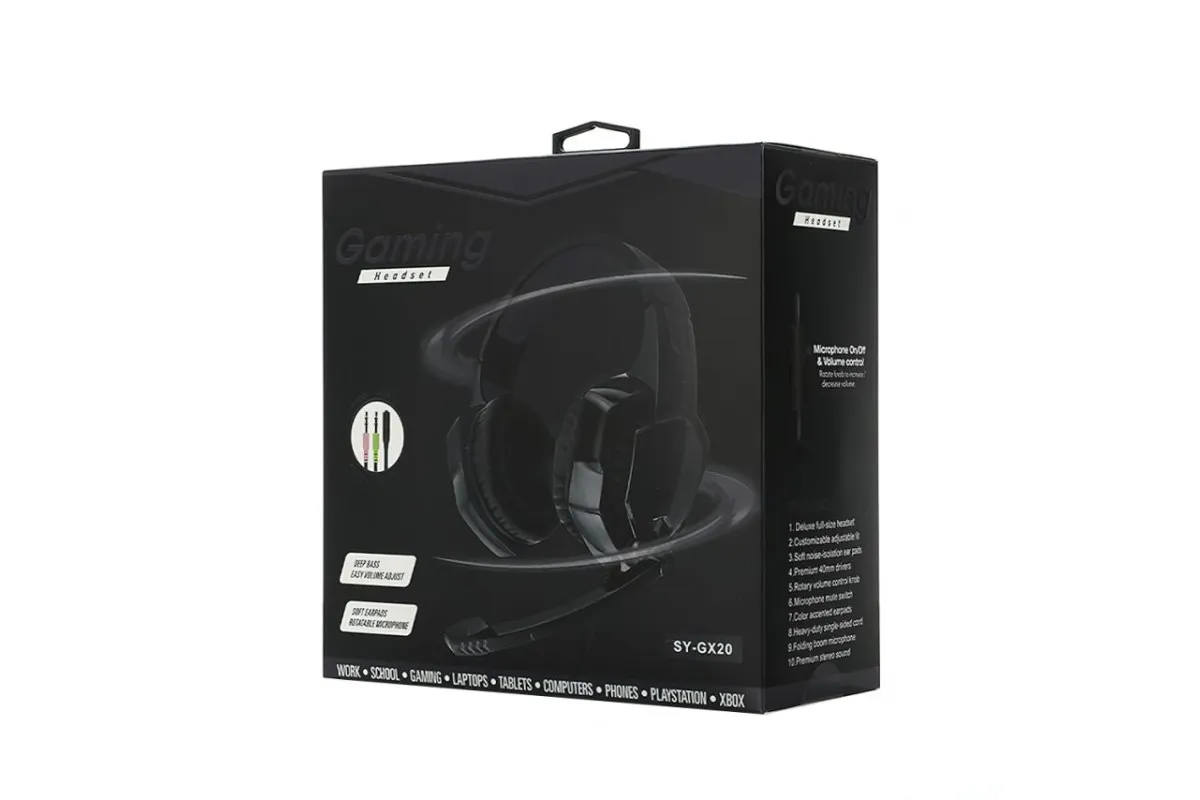 Навушники Gaming Headset SY-GX20 ігрові з мікрофоном black