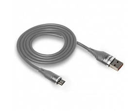 Кабель USB WALKER C735 Micro grey 1m
