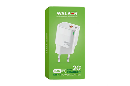 МЗП WALKER WH-42 20W GAN PD_20W / QC3.0_18W white, фото 2