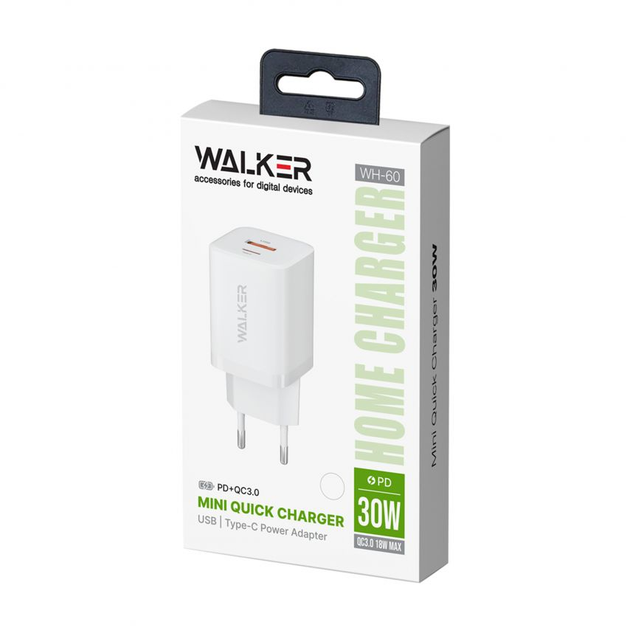 МЗП (адаптер) WALKER WH-60 30W Max white