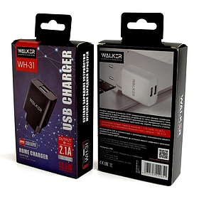 МЗП Walker WH-31 2xUSB/2,1А White Type-C