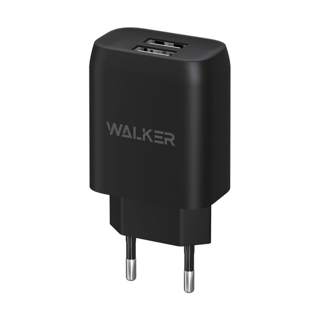 МЗП Walker WH-31 2xUSB/2,1А Black Micro