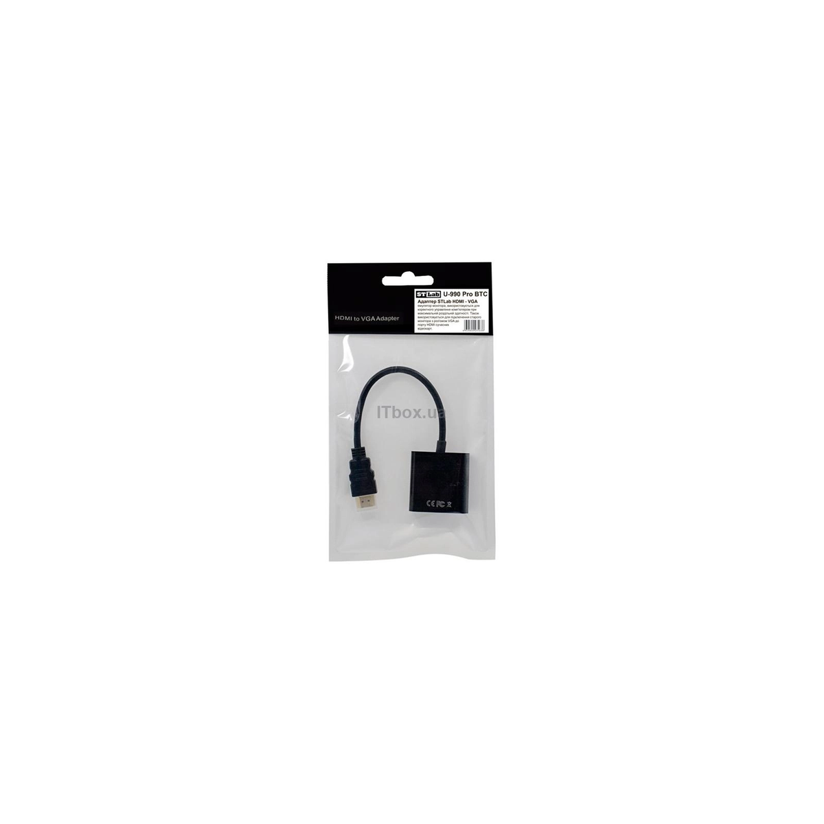 Адаптер STLab HDMI to VGA (U-990 Pro BTC, black)