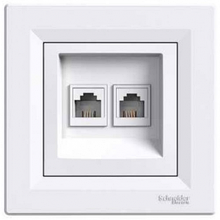 Розетка комп'ютерна подвійна Schneider Asfora