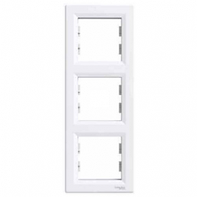 Рамка 3 пости, вертикальна Schneider Asfora (білий і беж)