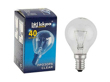 Лампа ДШ 40Вт Е14 (шарик) інд.уп. ТМ ИСКРА FG